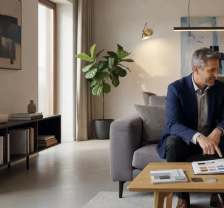 Specjalista LIGHT SETUP HOME podczas konsultacji oświetleniowej w domu klienta