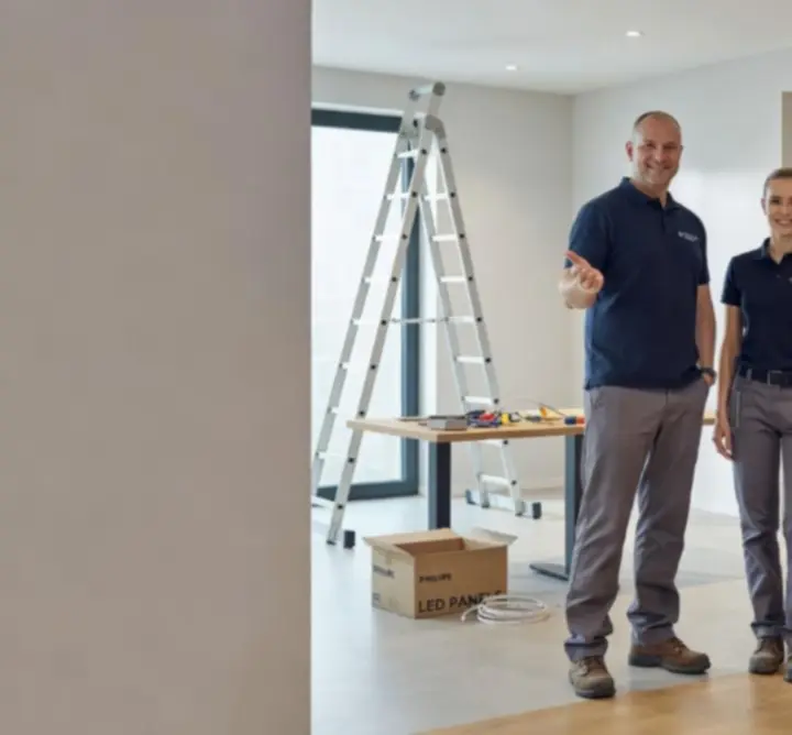 Ekspert LIGHT SETUP HOME przygotowujący projekt oświetlenia