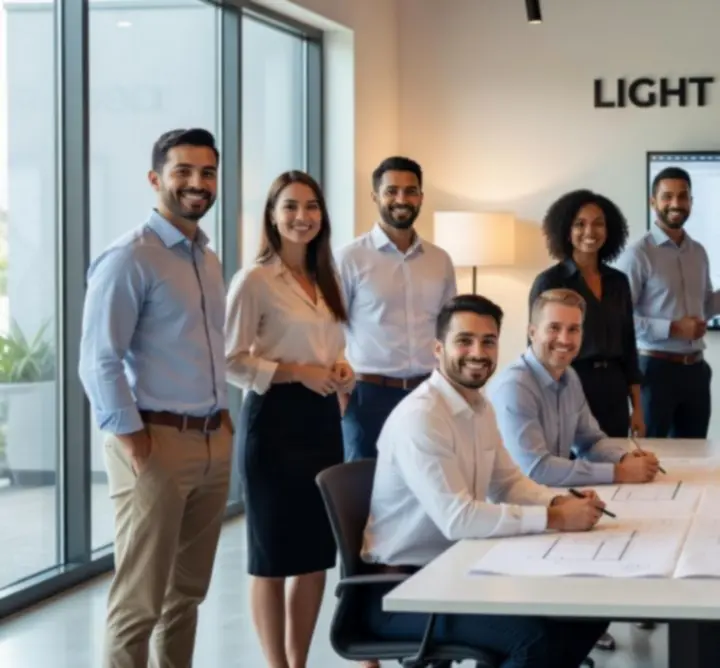 Zespół specjalistów LIGHT SETUP HOME zajmujących się projektowaniem i instalacją oświetlenia